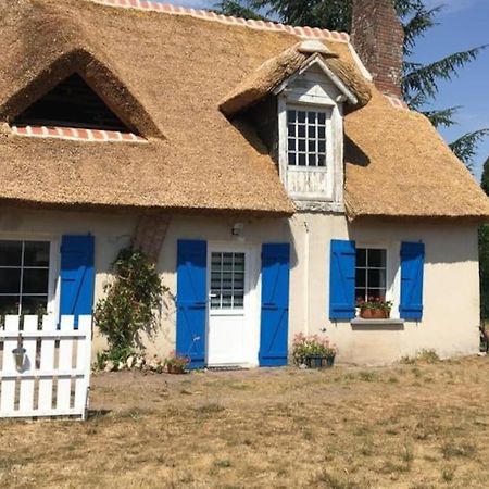 Chaumiere Avec Sa Toiture Recouverte De Chaume !!! Donnemain-Saint-Mames Buitenkant foto